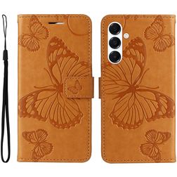 Mobigear Butterfly Samsung Galaxy A26 Wallet case - Cognac