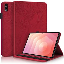 Mobigear Tree Samsung Galaxy Tab S11 Ultra Lompakkokotelo + Kynänpidike - Punainen