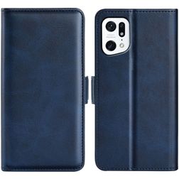 Mobigear Slim Magnet OPPO Find X5 Lompakkokotelo + Setelitasku - Tummansininen