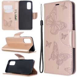 Mobigear Butterfly Samsung Galaxy S20 Wallet case - Rose Gold