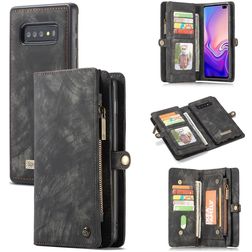 CaseMe 008 Samsung Galaxy S10 Etui z klapką 2w1 z odpinanymi pleckami typu portfel - Czarny