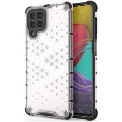 Mobigear Honeycomb Samsung Galaxy M53 Hard Case Back cover Shockproof - White