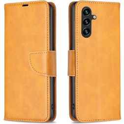Mobigear Excellent Samsung Galaxy A35 Pungetui med Seddelrum - Cognac