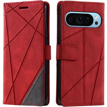 Mobigear Rhombus Google Pixel 9 Pro Plånboksfodral med sedelfack - Röd