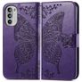 Mobigear Butterfly Motorola Moto G82 Cover a libro portafoglio - Viola