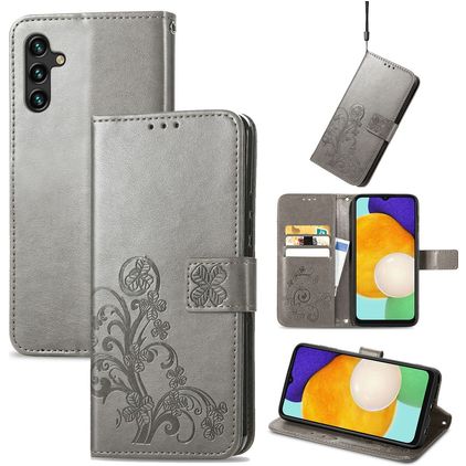 Mobigear Clover Samsung Galaxy A13 5G Pungetui med Seddelrum - Grå