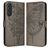 Mobigear Butterfly Samsung Galaxy M55 Funda tipo libro Cartera - Gris