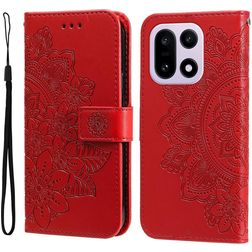 Mobigear Flowers OnePlus 15 Plånboksfodral med sedelfack - Röd