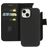 Mobiparts iPhone 15 MagSafe Case Genuine Leather Detachable 2-in-1 Wallet Case Wallet - Black