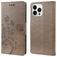 Mobigear Flowers iPhone 14 Pro Max Wallet case - Grey