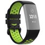 Mobigear Sport Plus Buckle Silikoni Fitbit Charge 4 Ranneke Solki - Musta / Vihreä