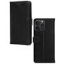 Mobilize Wallet iPhone 15 Pro Max Piel auténtica Funda tipo libro Cartera - Negro