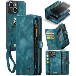 CaseMe 008 iPhone 13 Funda tipo libro 2 en 1 con carcasa extraíble Cartera - Azul
