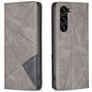 Mobigear Rhombus Slim Samsung Galaxy S23 Plus Cover a libro - Grigio