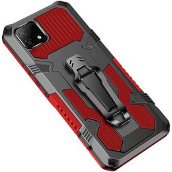 Mobigear Armor Stand Realme C21 Hardcase Back cover Antiurto con supporto - Nero / Rosso