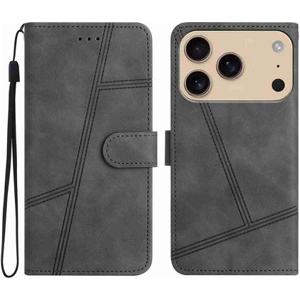 Mobigear Stitch iPhone 18 Pro Max Wallet case - Grey
