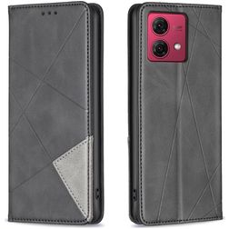 Mobigear Rhombus Slim Motorola Moto G84 Lompakkokotelo - Musta