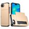 Mobigear Card iPhone 16e Hårdt Bagsidecover Stødsikkert med kortholder - Guld