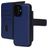 Mobiparts iPhone 16 MagSafe Cover Vera pelle Cover a libro 2 in 1 con guscio estraibile a portafoglio - Blu