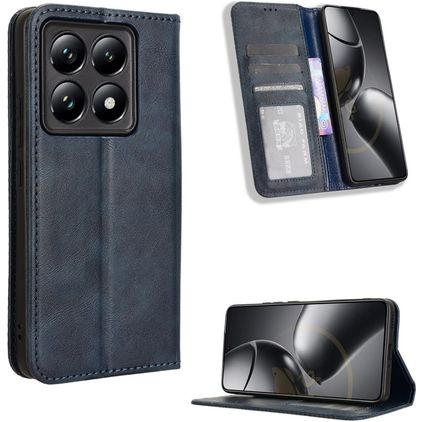 Mobigear Sensation Xiaomi 14T Pungetui med Seddelrum - Blå