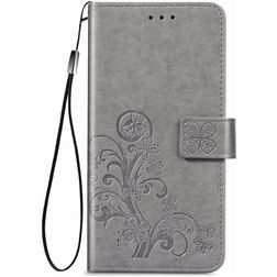 Mobigear Clover Motorola One Fusion Plus Funda tipo libro Cartera - Gris