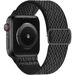 Mobigear W Texture Correa Nylon Correa elástica para Apple Watch - 42/41/40/38 mm - Negro