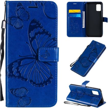 Mobigear Butterfly Samsung Galaxy A51 5G Wallet case - Blue