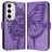 Mobigear Butterfly Samsung Galaxy S24 FE Funda tipo libro Cartera - Morado