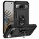 Mobigear Armor Ring Google Pixel 9 Pro XL Tvrdý plast Zadní kryt odolný proti nárazům s prstýnkem - Černá