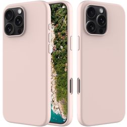 Mobigear Rubber Touch iPhone 16 Pro Silicone Back cover - Rosa