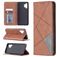 Mobigear Rhombus Slim Samsung Galaxy A32 4G Cover a libro - Marrone