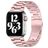 Mobigear Antwerp Rustfrit stål Apple Watch Urrem Sommerfuglelås - 49/46/45/44 mm - Lyserød