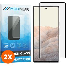 Mobigear Premium Google Pixel 6 Pro Vetro Protezione schermo - Compatibile con le cover - Nero (confezione da 2)