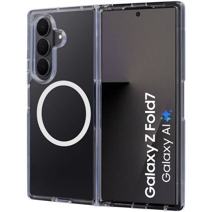Mobiparts Hardcover Clear Samsung Galaxy Z Fold 7 MagSafe Hardcase Etui plecki - Przezroczysty