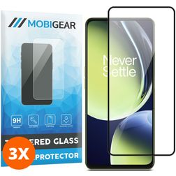 Mobigear Premium OnePlus Nord CE 3 Lite 5G Cristal templado Protector de pantalla - Compatible con fundas (pack de 3)