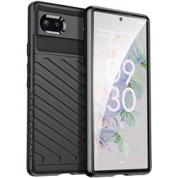 Mobigear Groove Google Pixel 6a Fleksibel TPU Bagsidecover - Sort