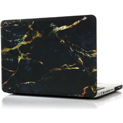 Mobigear Marble MacBook Pro 15 Inch (2008-2012) Hardshell MacBook Case - Black / Brown - Model A1260 / A1286