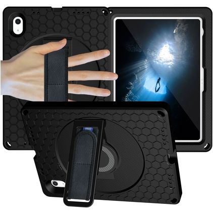 Mobigear Ruggedized iPad 10 (2022) Schiuma EVA Back cover + Supporto - Nero
