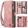 CaseMe 008 Google Pixel 9a Cover a libro 2 in 1 con guscio estraibile a portafoglio - Rosa