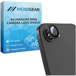 Mobigear Single iPhone 16e Tempered Glass Camera Lens Protector - Case Friendly - Black