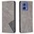 Mobigear Rhombus Slim Motorola Moto G85 Cover a libro - Grigio