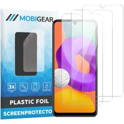 Mobigear Samsung Galaxy M22 Película de ecrã em plástico - Compatível com capas (Pack de 3)