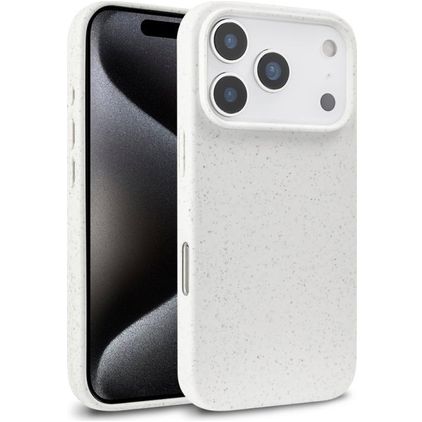 Mobigear Bio iPhone 18 Pro Material ecológico Capa traseira - Branco