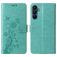 Mobigear Flowers Samsung Galaxy A17 Wallet case - Green
