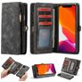 CaseMe 008 iPhone 11 Pro Max Knížkové pouzdro 2v1 s odnímatelným krytem Peněženka - Černá