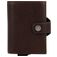 Valenta Card Case Plus Card Holder - 8 Cards - Chocolate