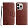 Mobigear Flowers iPhone 16 Pro Wallet case - Brown