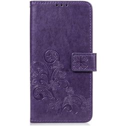 Mobigear Clover OnePlus 6T Capa livro Carteira - Roxo