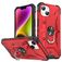 Mobigear Armor Ring iPhone 14 Plus Funda Plástico rígido Carcasa Antigolpes con anillo - Rojo