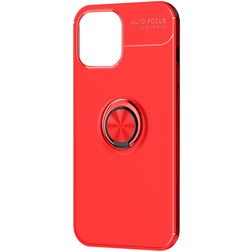 Mobigear Armor Ring iPhone 12 Pro Max Fleksibel TPU Bagsidecover Stødsikkert med ringholder - Rød